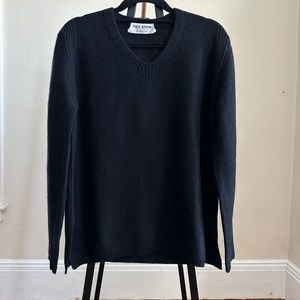 Aida Barni Women's 2‎ Ply 100% Cashmere Sweater Sz Medium Made in Italy Black